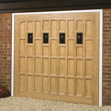 Picture of Wessex Blenheim GRP garage door with bullseye window option